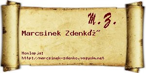 Marcsinek Zdenkó névjegykártya